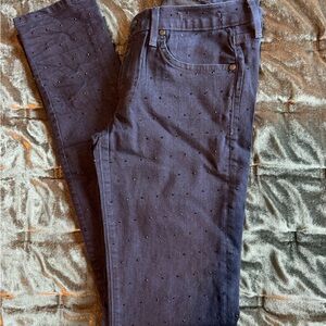 Juicy Couture Dark Blue Studded Skinny Jeans
